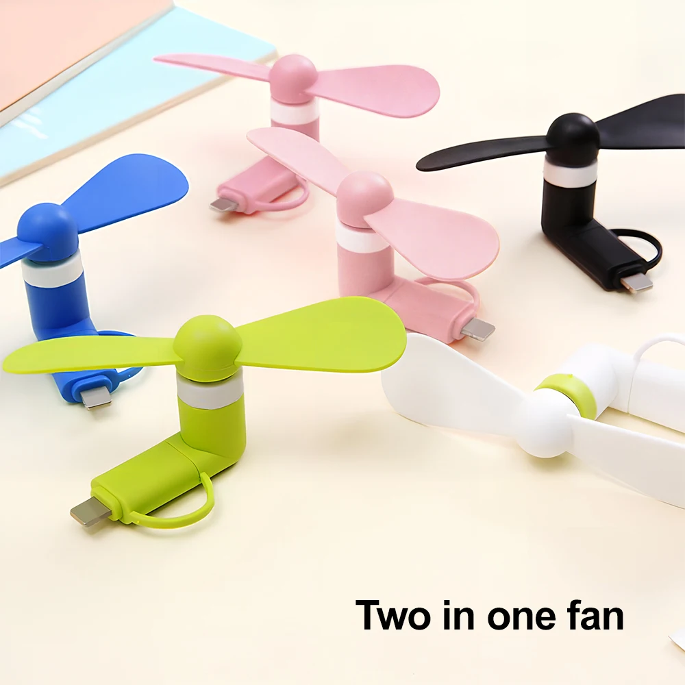 Creative Mini Portable Micro Fan Mobile Phone Mini Fan Charging Treasure Cooling Fan USB Gadget Fans Tester For Type-C Android
