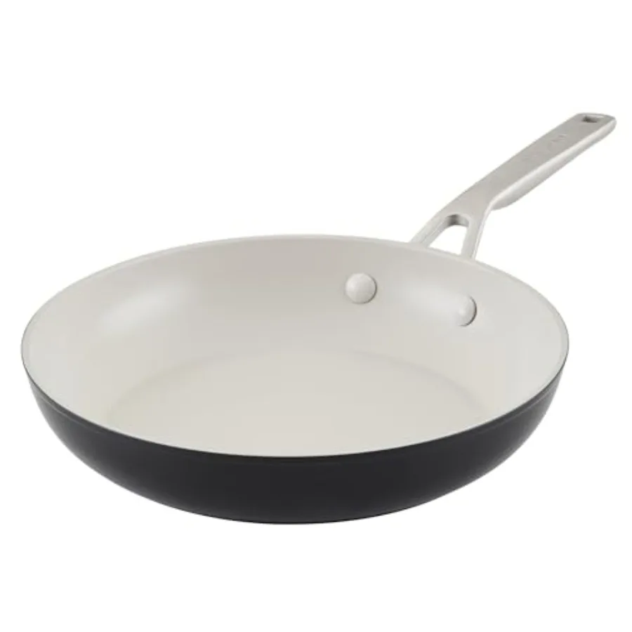 

Hard Anodized Ceramic Nonstick Frying Pan/Skillet, 10 Inch - Matte Black