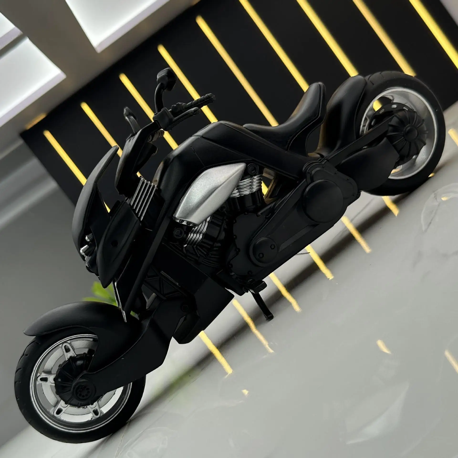 1:12 Model Motocykla V-REX, Zabawki, Odlew ze Stopu, Dźwięk, Światło, Amortyzacja, Gumowe Opony, Miniaturowe Motocykle, Prezenty Festiwalowe