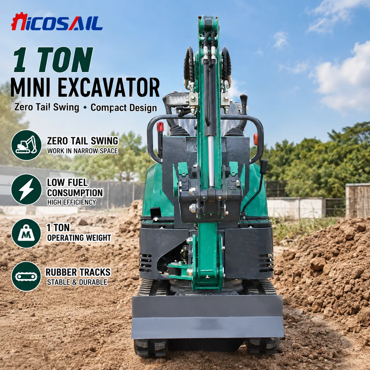 Farming Zero - 1 Ton Zero Tail Swing Mini