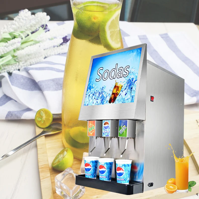 Large-capacity Automatic Beverage Vending Machine Three-valve Freshly Squeezed Juice Beverage Machine Cola Beverage Machine