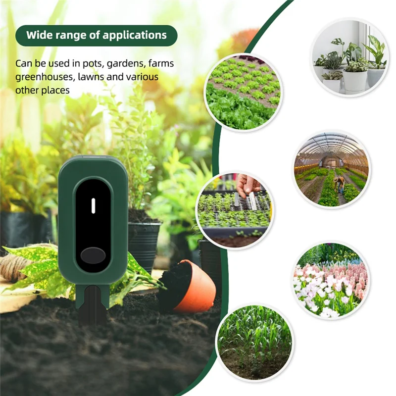 Tuya Zigbee Wireless Soil Moisture Meter Intelligent Temperature Humidity Sunlight Tester Soli Analyzer Gardening Tool-T88C