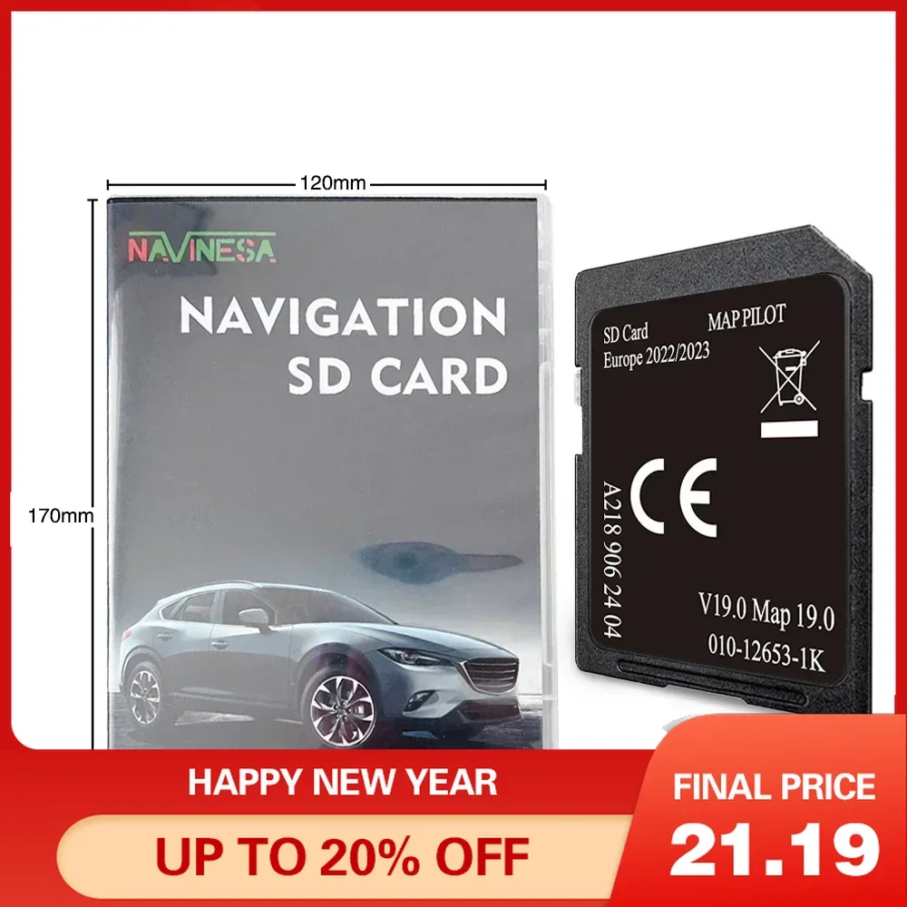 A2189062404 for Mercedes E class from 2014 Map Polit V19 Cover Europe Sweden Netherlands Italy Poland Navigation SD 32GB Card