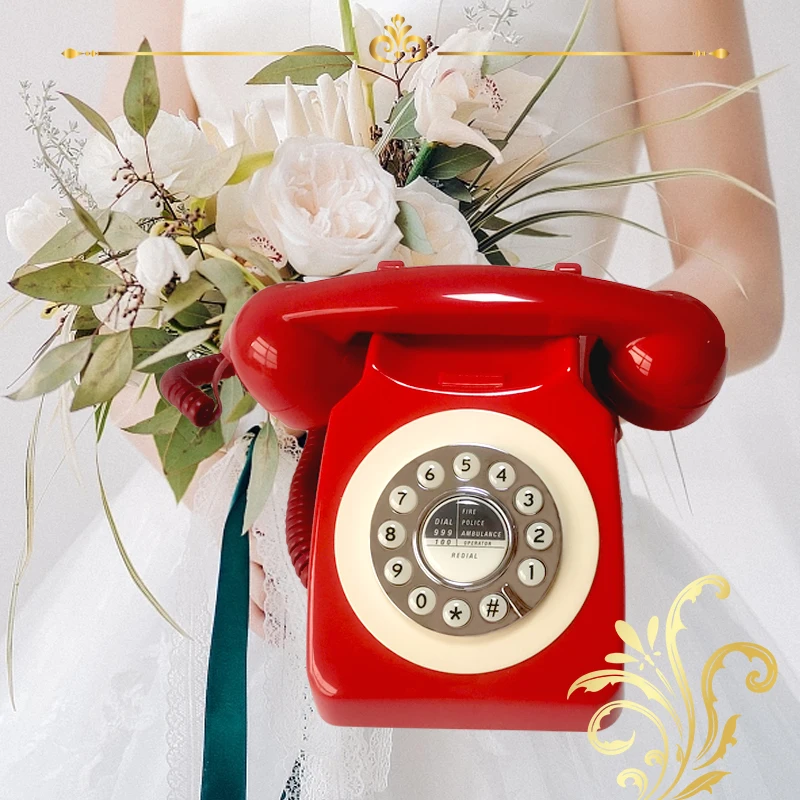 Imagem -06 - Telefone Antigo para Casamento Vintage Audio Mensagem Livro Livro Gravação Voicemail