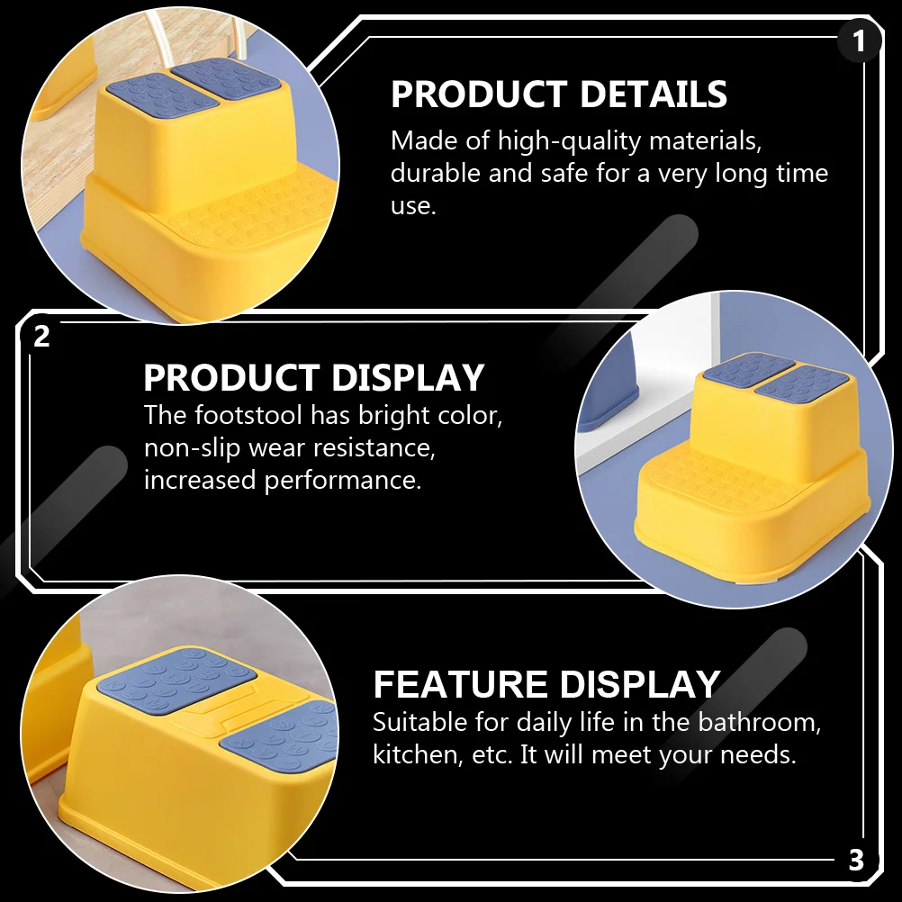 1 pezzo poggiapiedi per bambini antiscivolo resistenza all'usura sgabello per bambini di alta qualità per bagno cucina bagno uso quotidiano