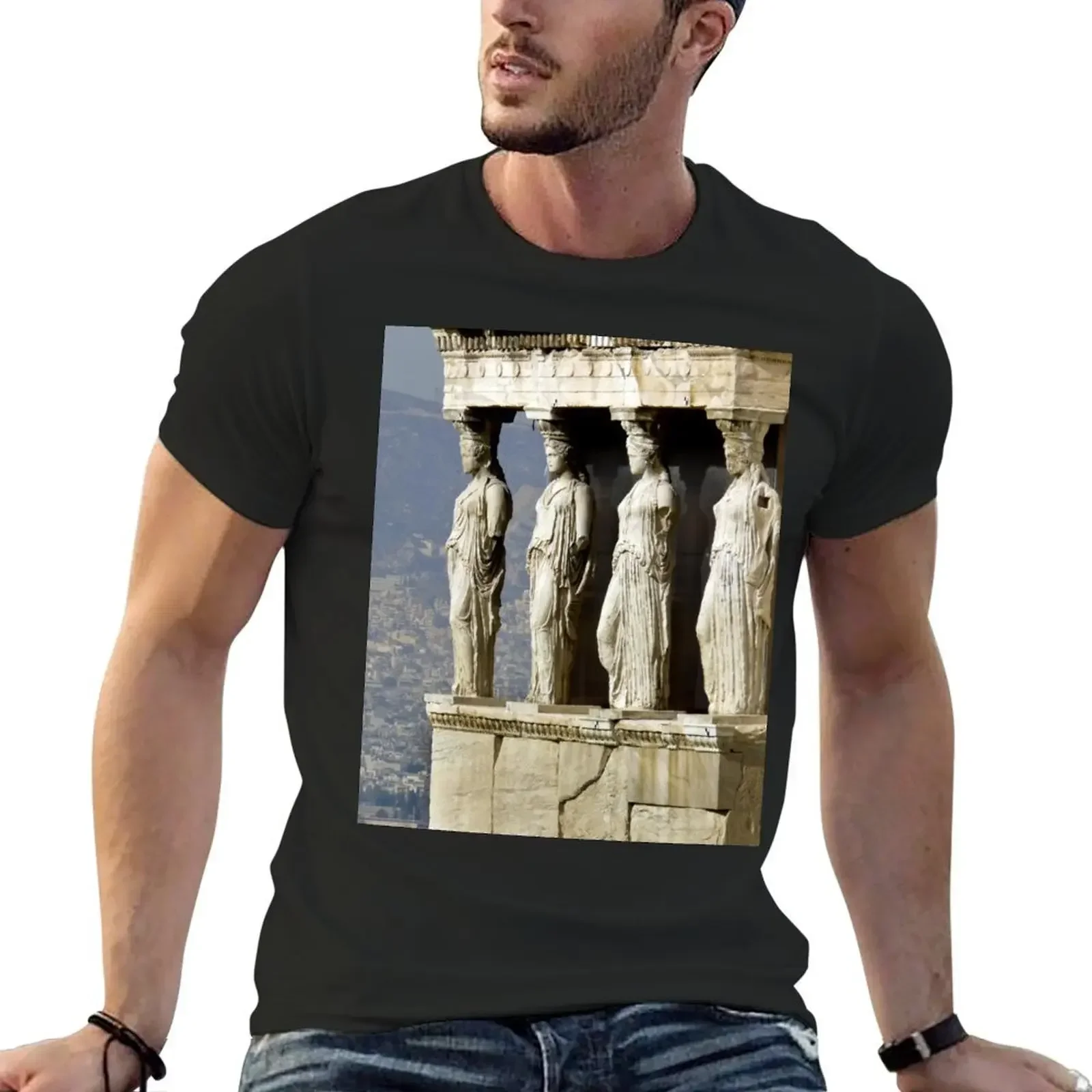 The Porch of the Caryatids of The Erechitheion T-Shirt tops graphics baggy shirts vintage graphic tee mens t shirts