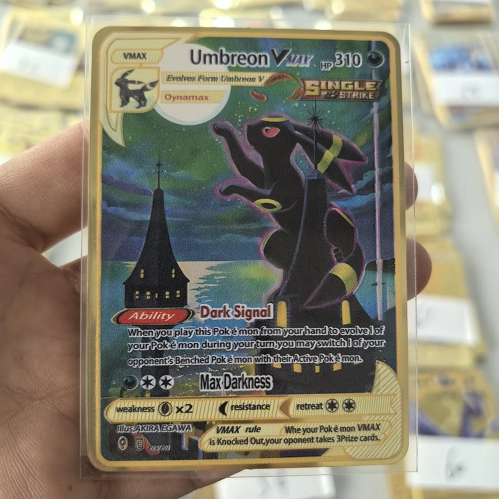 10000HP Charizard Vmax Pokemon-Karten Metall Englische Karte Arceus GX Vstar V Goldene Limitierte Kinder-Geschenkkarten Spiel Kampf Sammelkarten