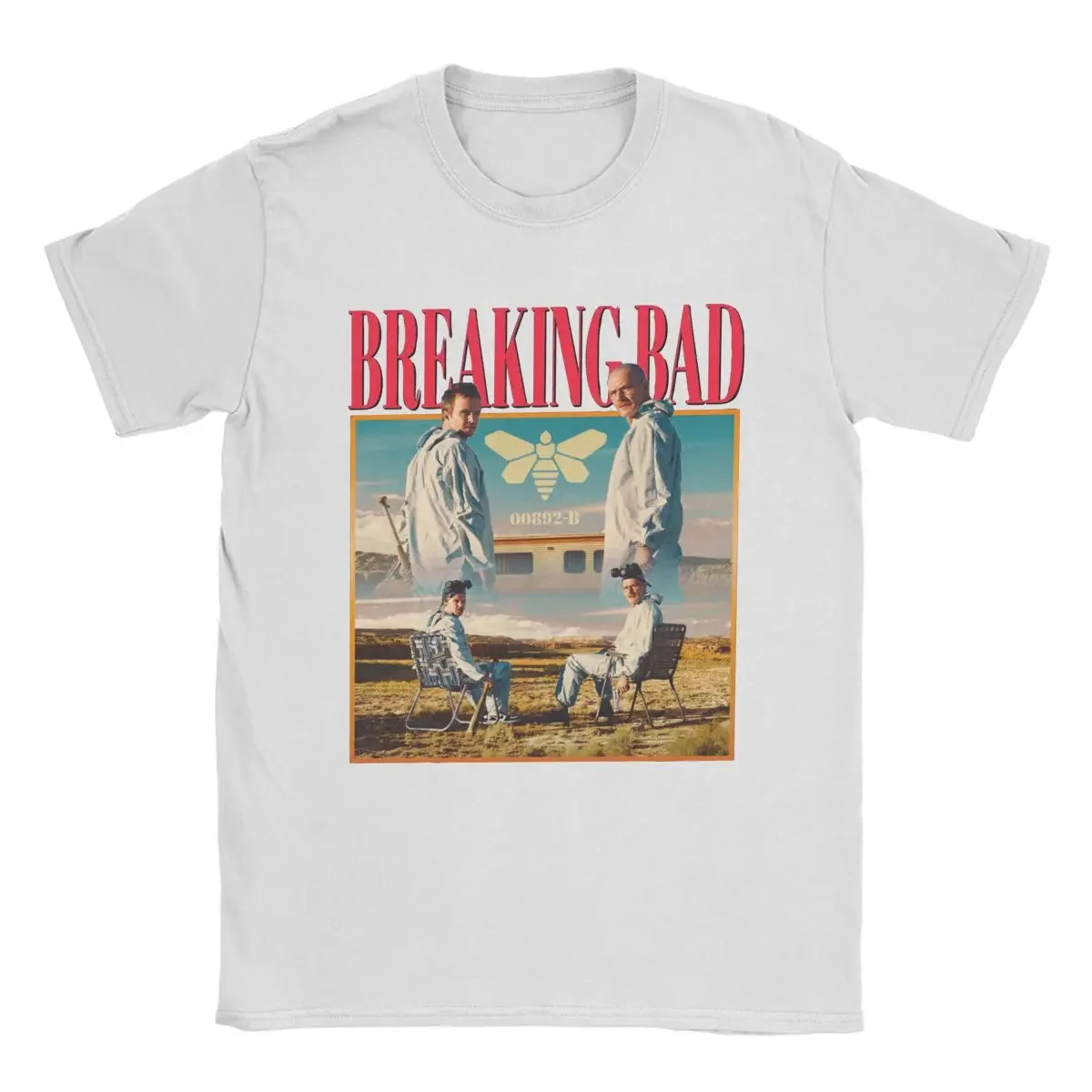 Men's T-Shirt Breaking Bad 90s Style Fashion 100% Cotton Tees Short Sleeve T Shirts Crew Neck Clothing Plus Size Unisex Tops