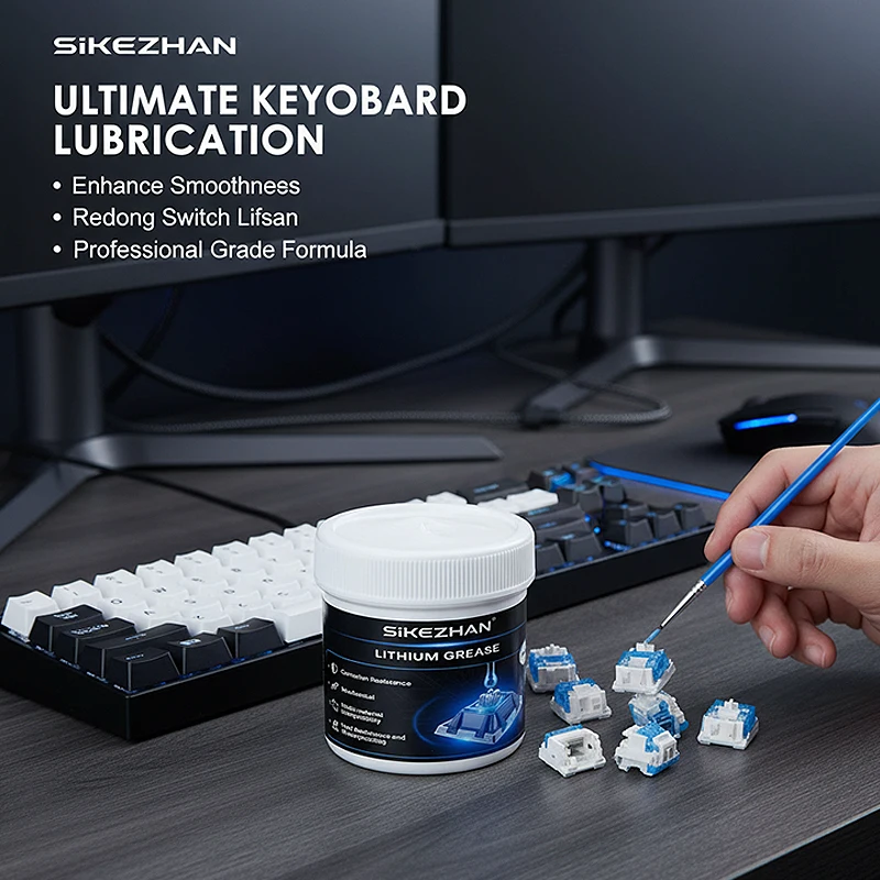 Professional Mechanical Keyboard Switch Lubricant for Linear and Tactile Switches Smooth Typing Experience 100g SIKEZHAN