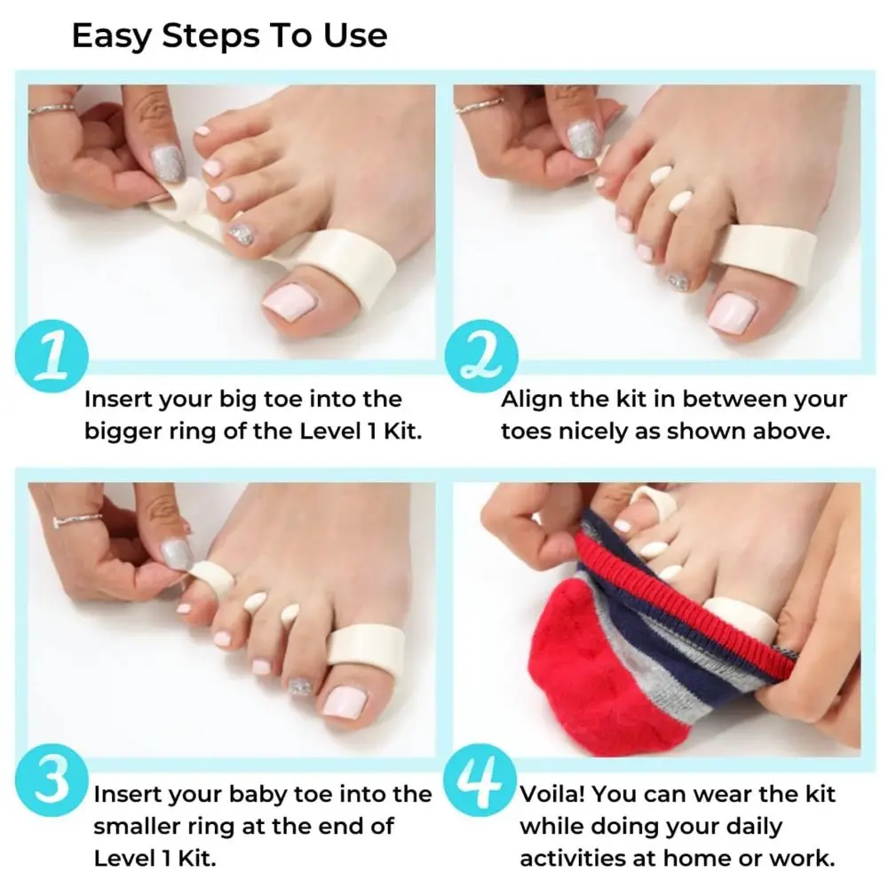 Toe Correctors and Toe Separators Bodyfeet Aligners Kit Invisible Posture Care Toe Spreaders Separator Silicone Kit