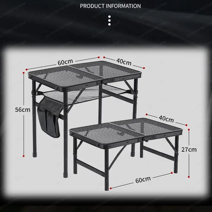Portable Lightweight Stainless Steel Modern Outdoor Camping Picnic Furniture Folding Table
