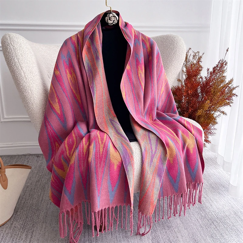 

Women Paisley Scarf Cashmere Feeling Pashmina Shawls Tassel Hijab Head Wraps Femme Winter Scarves Foulard Bufanda Poncho Stoles