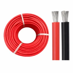 13AWG 5meter Red+5meter Black Heatproof Soft Silicone Silica Gel Wire Connect Cable 2.5mm Silicone Rubber Test Lead Wire
