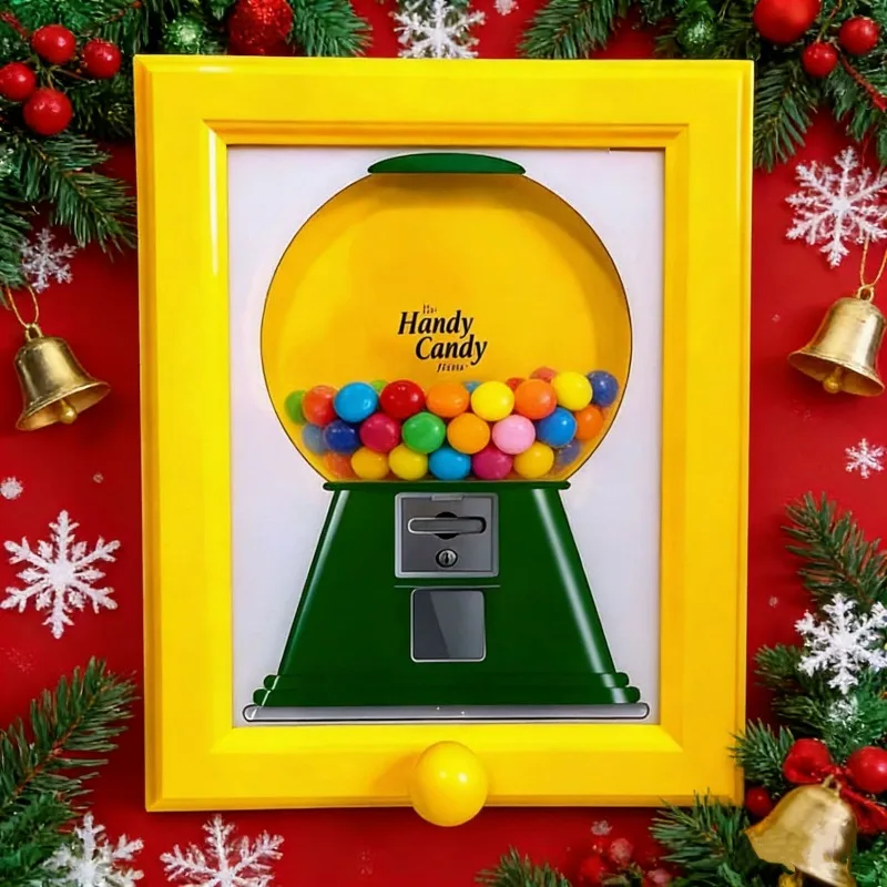 New, Candy Dispenser Photo Frame Holder, Halloween and Christmas Gift Rectangular