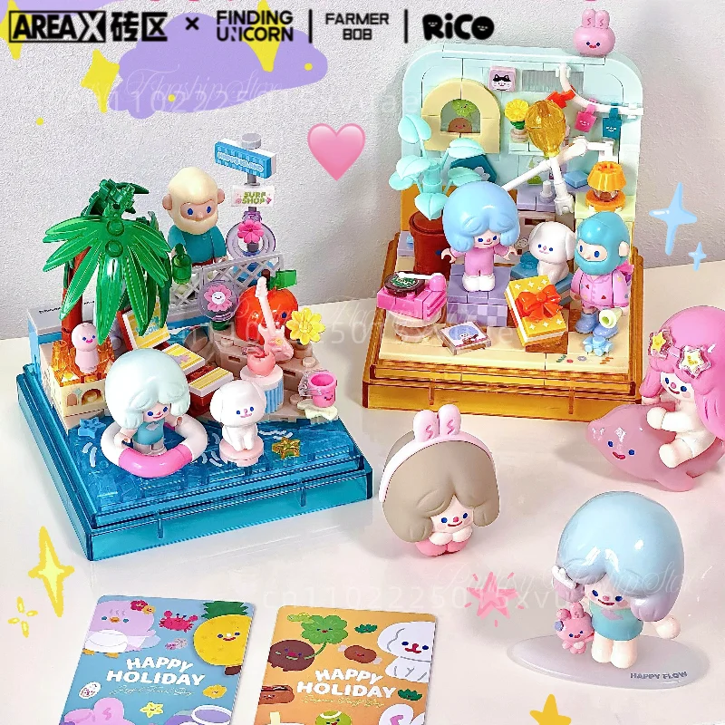 

Новые строительные блоки AREAX FINDING UNICORN FARMER BOB &RiCO, сборочная коробка, игрушки, неторопливые праздничные коллекционные украшения, модель, подарки