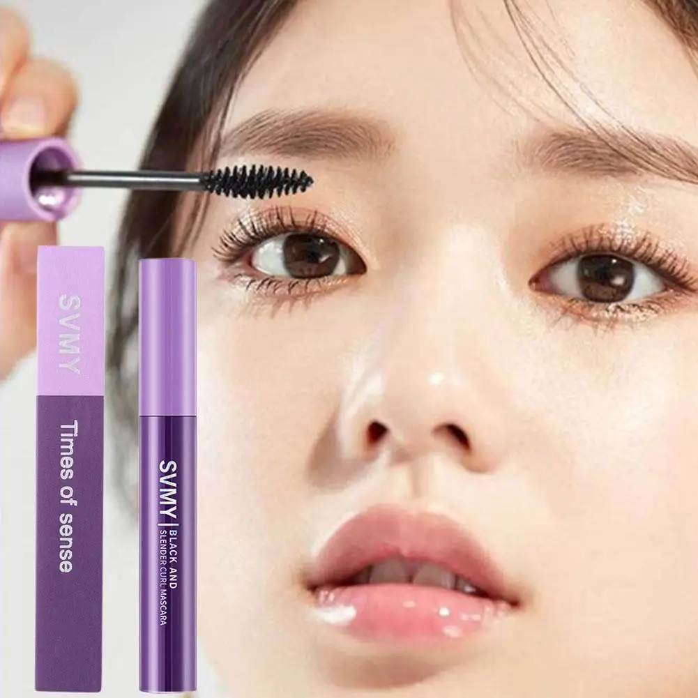 Mascara 3D imperméable noir, cils allongés, extension de brosse, maquillage violet, longue tenue, beauté des yeux, C4wiches