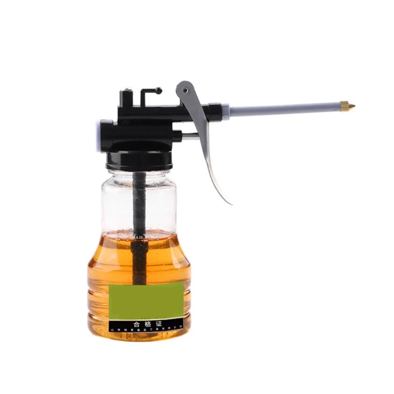 250cc Capacity Pistols Type Oil Can Transparent Machine Oil Pot Thumb Drop Shipping