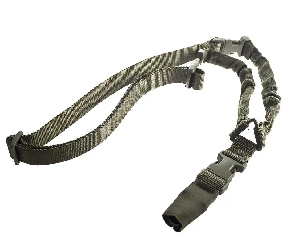 Tactical Gun Single Point Sling Adjustable Bungee Rifle Shoulder strap length for Airsoft Hunting Accessories Military Strap M4