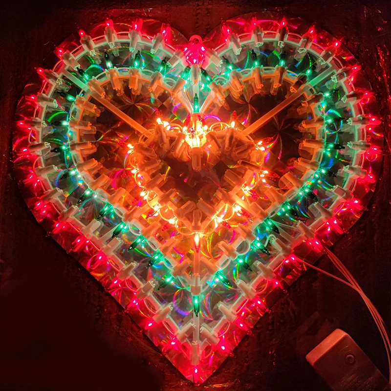 Christmas Wedding Party Plug-in Decorative Lights LED Lantern Peacock Light Love Light Five-pointed Star Sun Light String Room