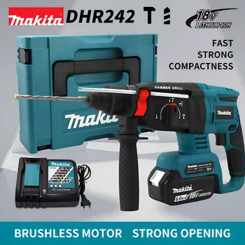 Makita DHR242 산업용 장식용 무선 해머 드릴 18V 다기능 충전식 충격 드릴