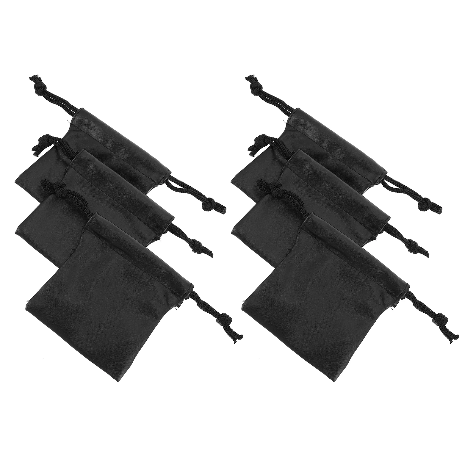 

6 Pcs Storage Bag Lightweight Foldable Reusable Waterproof PU Packaging Bags for Jewelry ganizing Drawstring Pouches