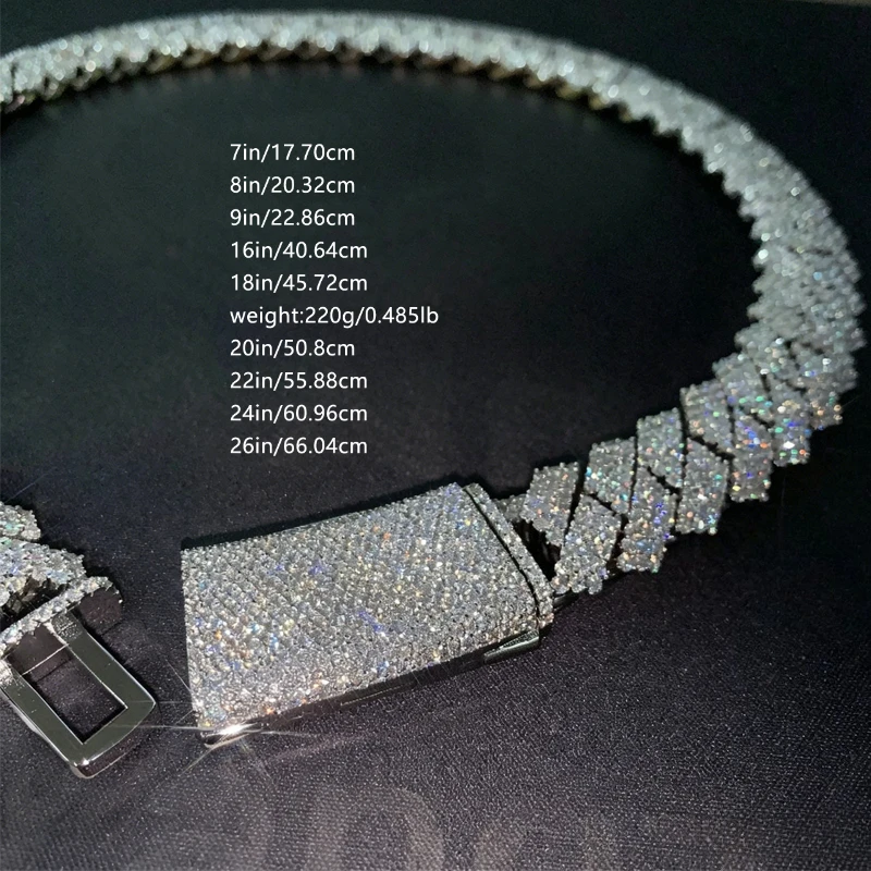 20Mm Seiko custom hip-hop Cuban necklace, multiple color schemes are optional, heavy version, gift box packaging