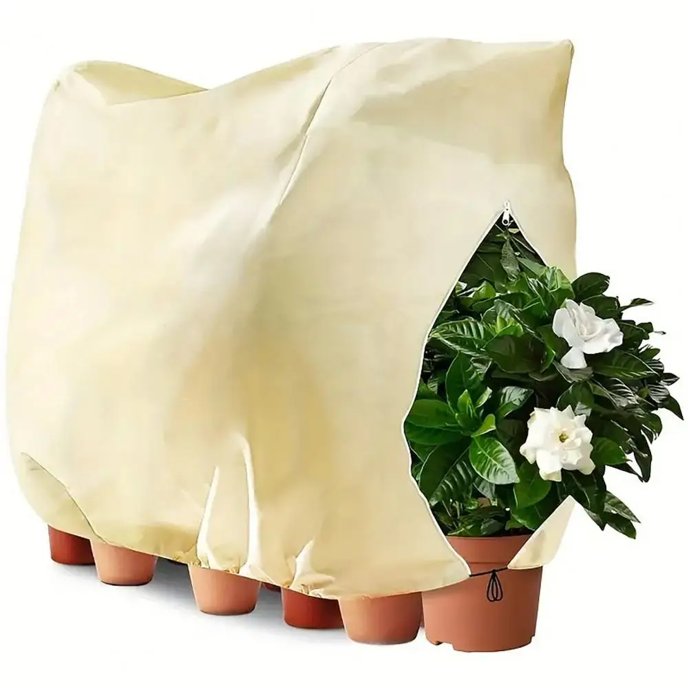 

Uv Protected Plant Covers Winter Plant Frost Protection Covers with Zipper Drawstring for Outdoor Shrub for Potted for Frost