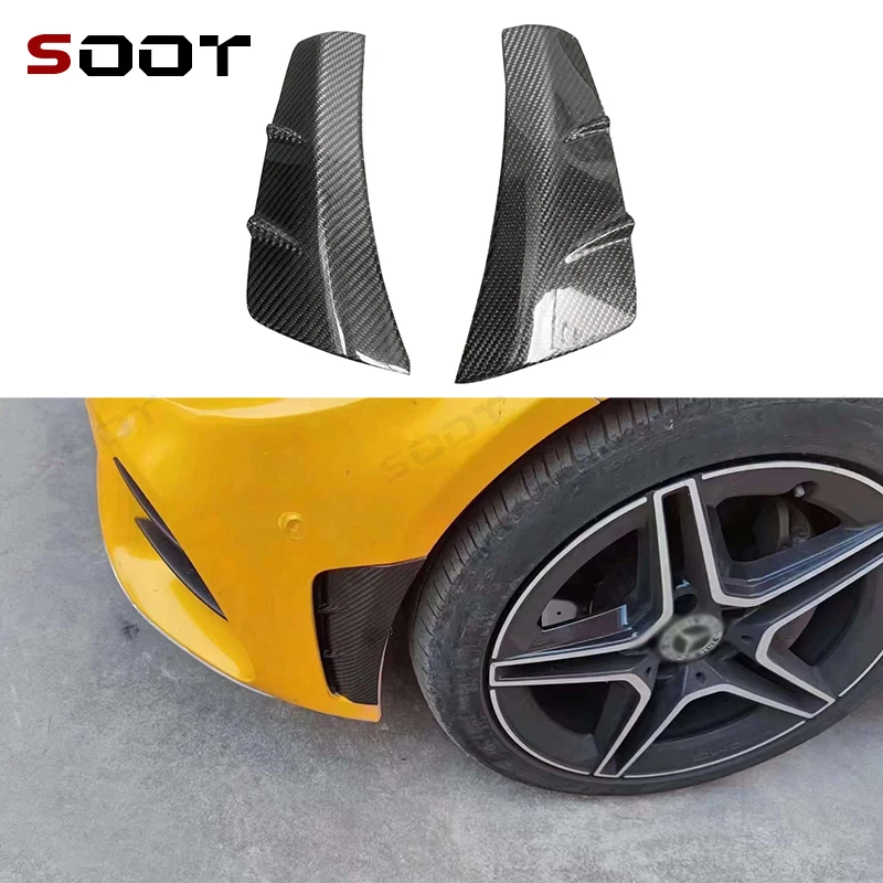 

For Mercedes Benz C Class W205 C260 C200 Carbon fiber front bumper side air vent and side wing wind blade decoration Auto Parts