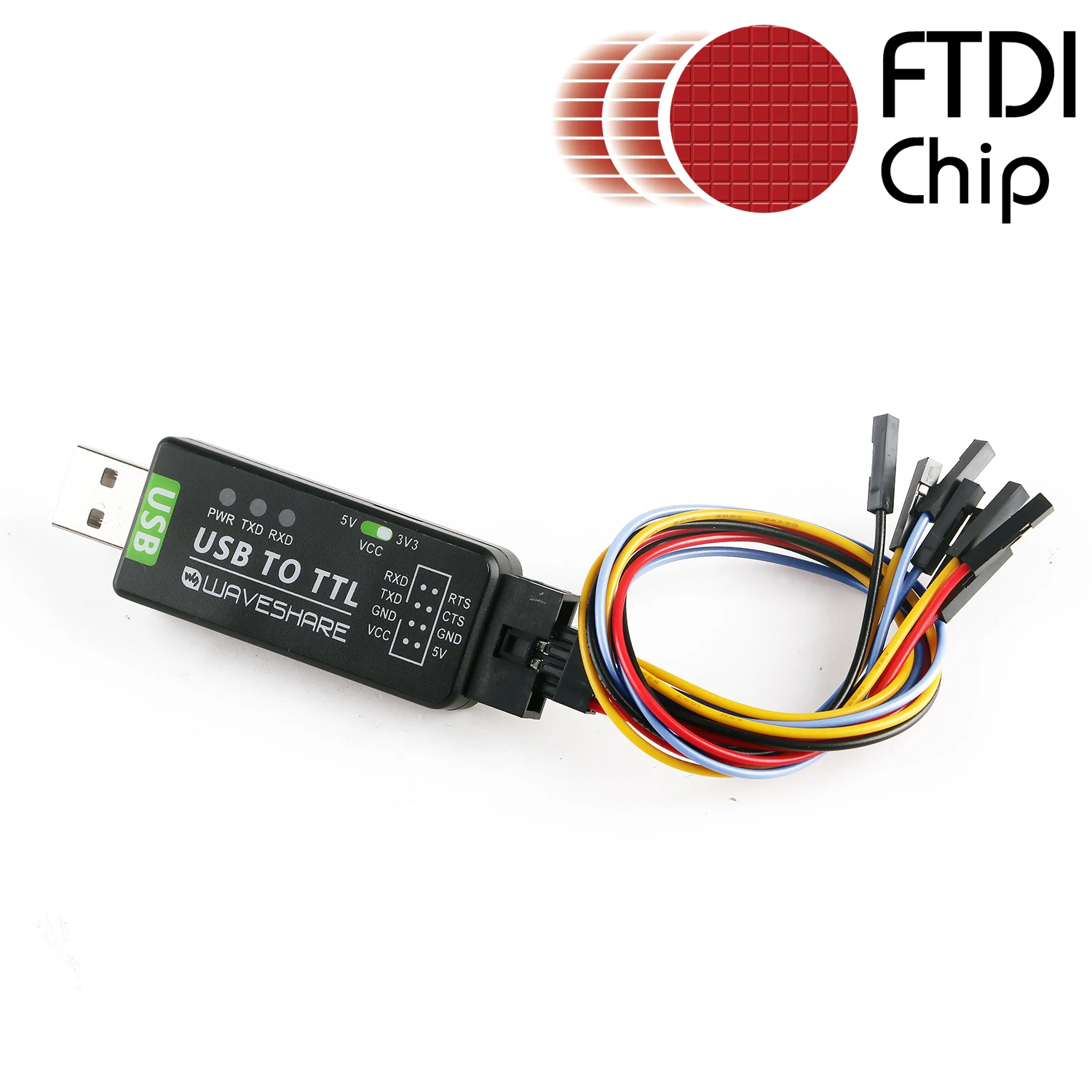 USB  to TTL Serial Converter Dupont 3.3V 5V FTDI Board Mudel Cable 6 Pins 6P 2.54mm Dupont Header Uart Aadpter