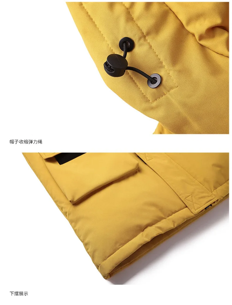 Men Mid Length Workwear Down Parkas Men Couple Fashion Down Parkas Men White Duck Down Casual Warm Winter New Stylish Parkas