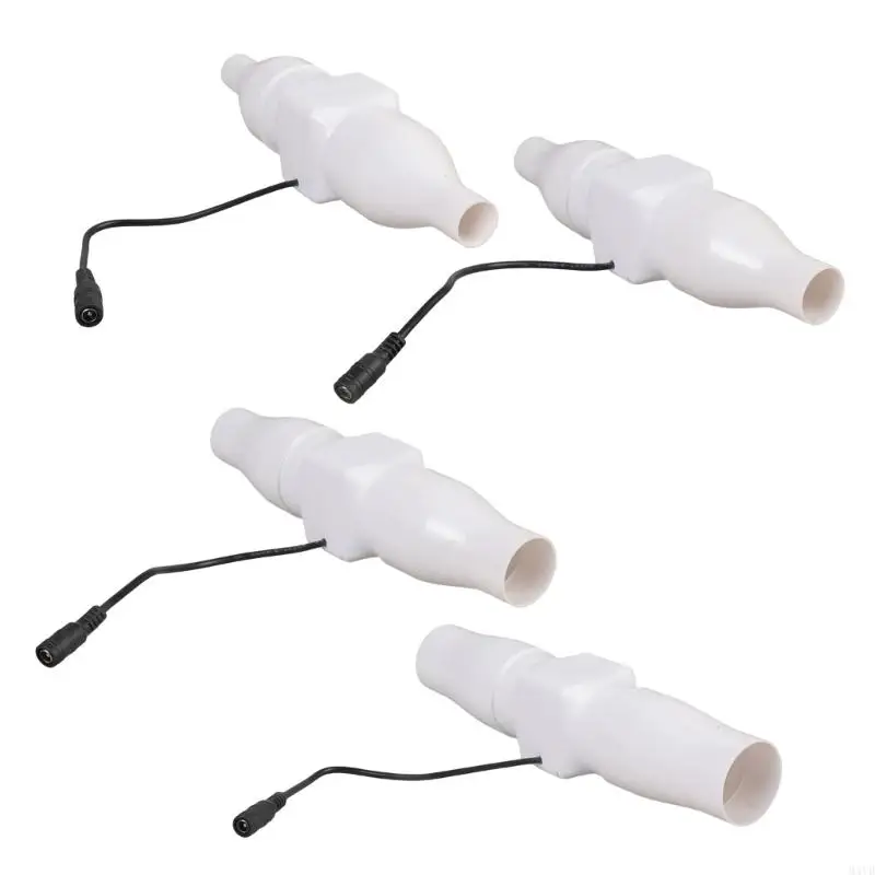 Inline Duct Fan 12V 6W PVC Vents Boosters with Speed Control Power Adapter for Kitchen Basement Greenhouse Airflows M4YD