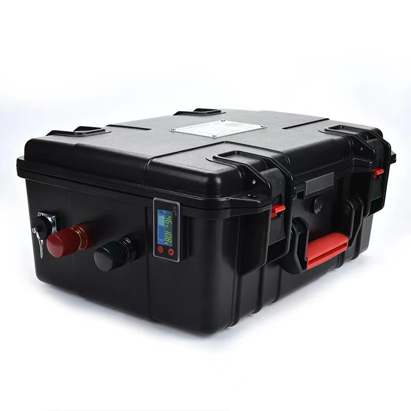 waterproof lithium ion 48V 100AH li ion BMS Wheeled trolley case for 7000w 5000w Tricycle Cleaning car scooter + 10A charger