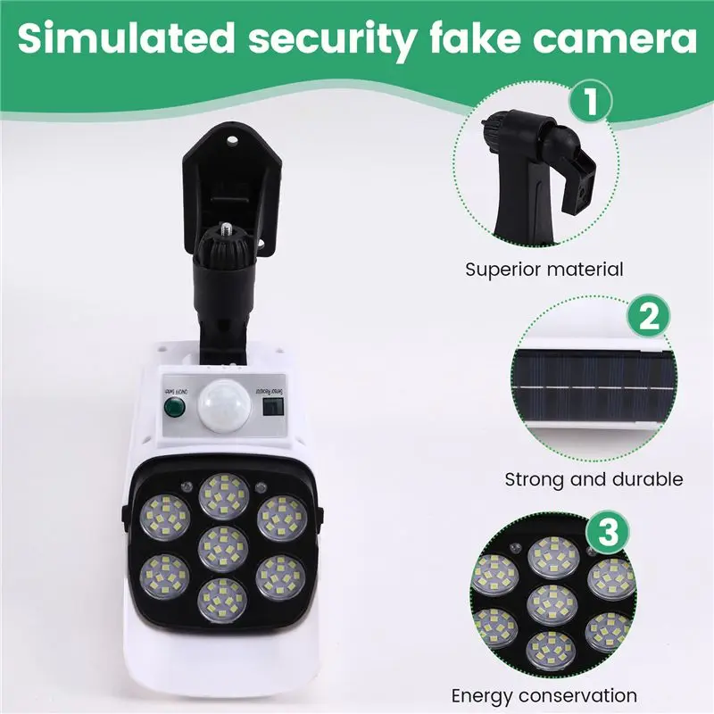 [NEWA08R】 Solar Simulation Monitoring Light Camera Human Body Sensor Light Garden Simulation Surveillance Wall Light