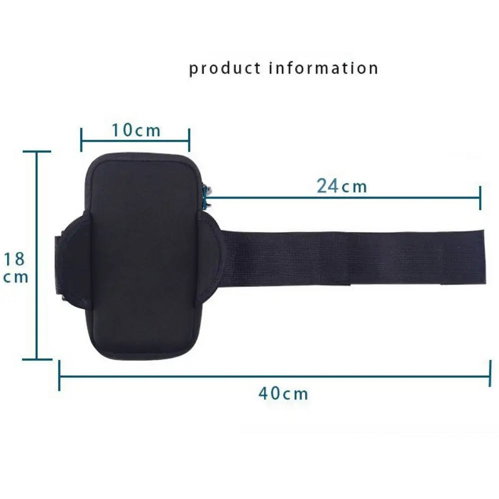 Neopreen sportarmband telefoonhoes ademend gaas zwart blauw groen met headsetgat waterdichte hardloopaccessoires universeel