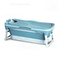 Household Bathroom Furniture Folding Bathtub Adult Large Bath Bucket Full Body Bath Bucket Bath Basin Thickened Portable Bathtub