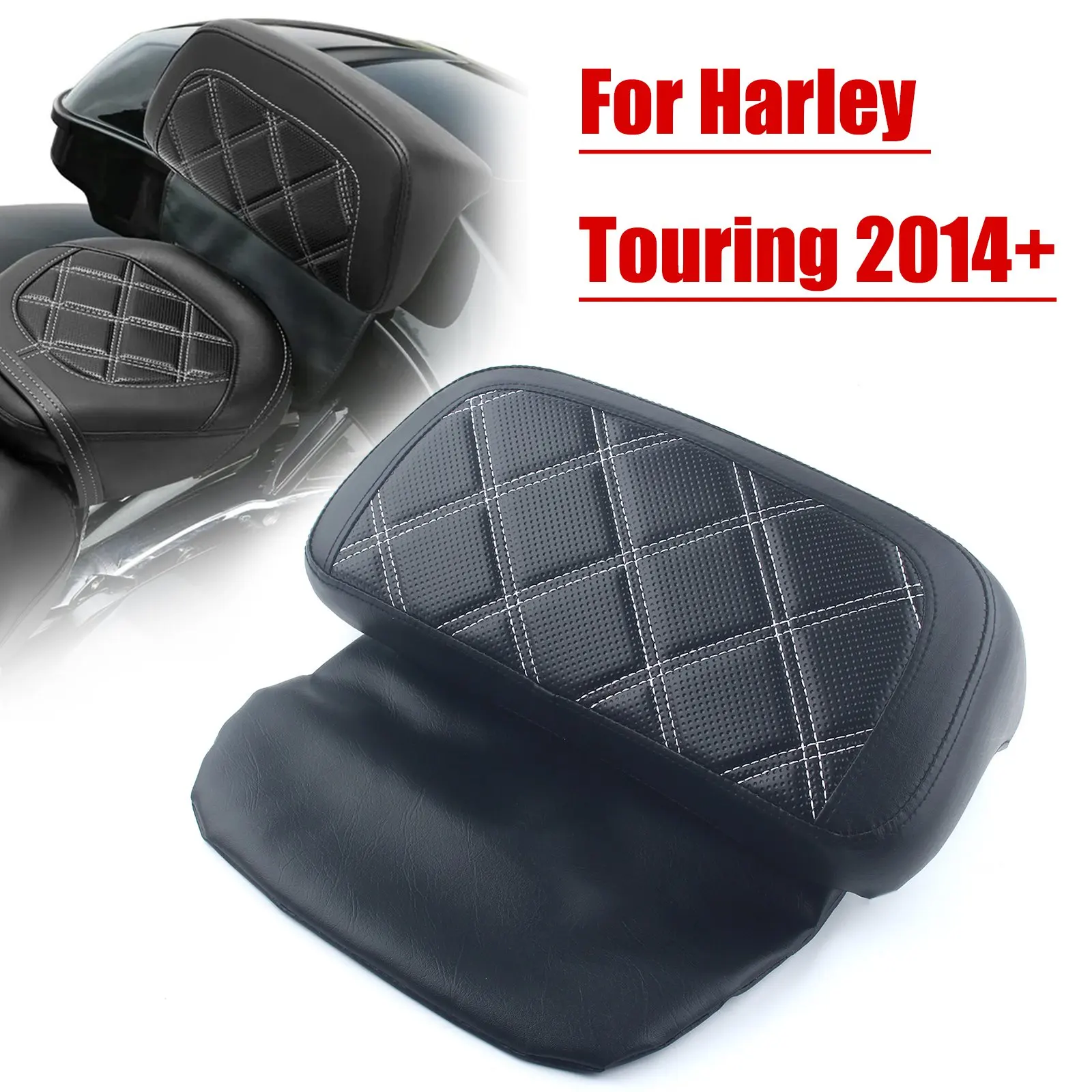 Motorcycles Accessories Passenger Sissy Bar Backrest Pad Motorcross Parts For Harley Touring Model 2014+