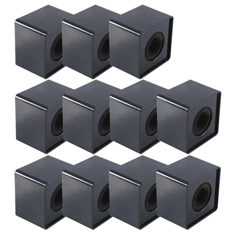 

AS95-30Pcs Microphone Markflag Mic Station-Cube Square Interview Box Stand Flags Shaped Holder Reporter Injection,Black