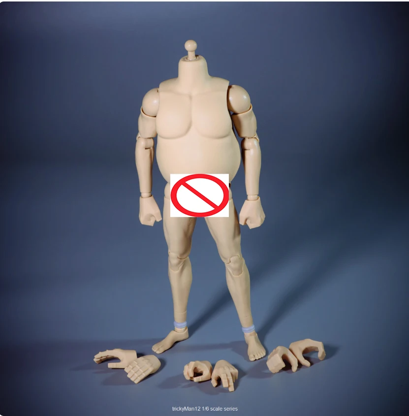 

TrickyMan12 1/6 Soldier Fat Man Movable Body Hand Type Set Unique Style Limited Version Model Toy Accessories In Stock