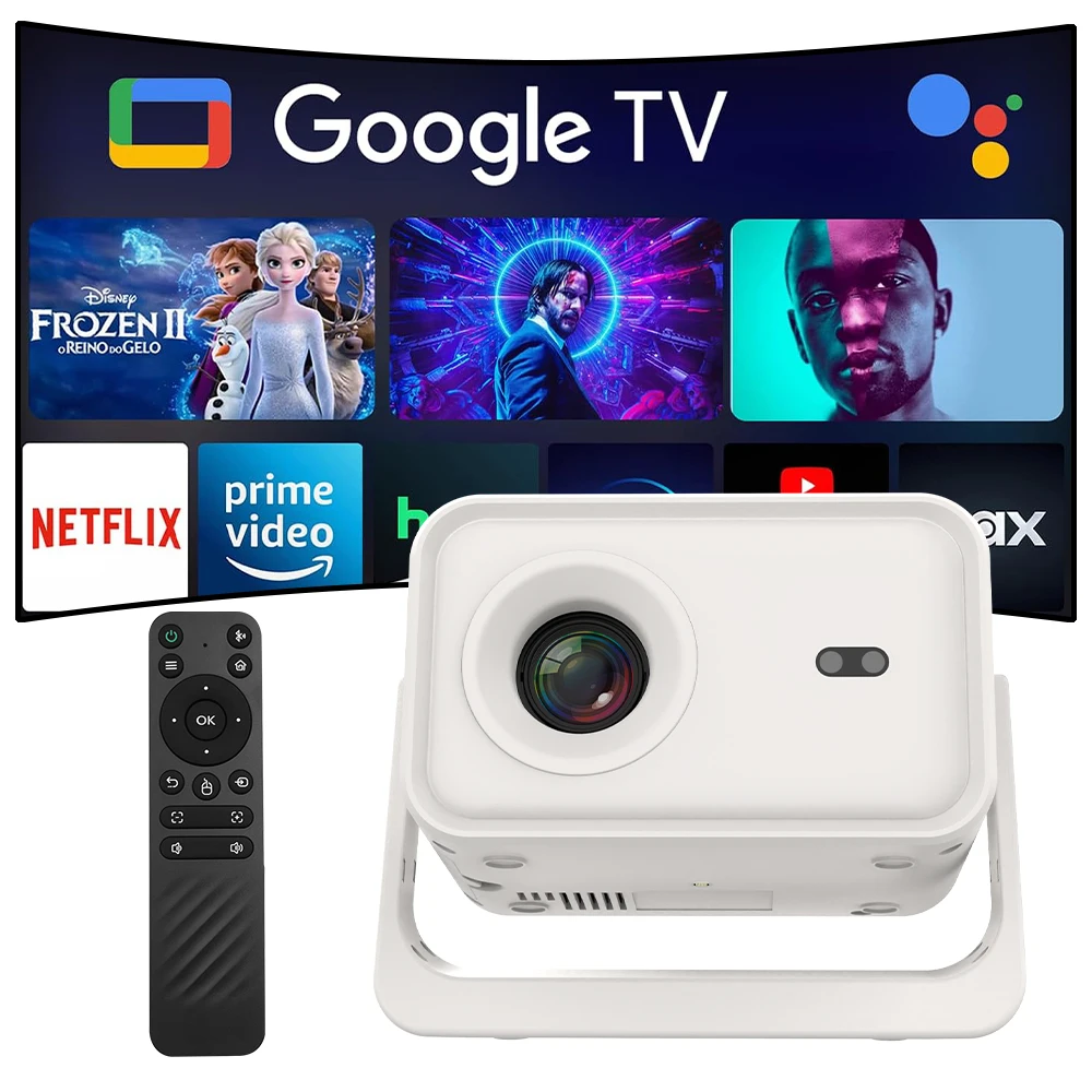GTV G21 4K Support LCD Smart Google TV Projector Full HD 1080P 500 ANSI Lumens BT5.0 Home Theater Outdoor
