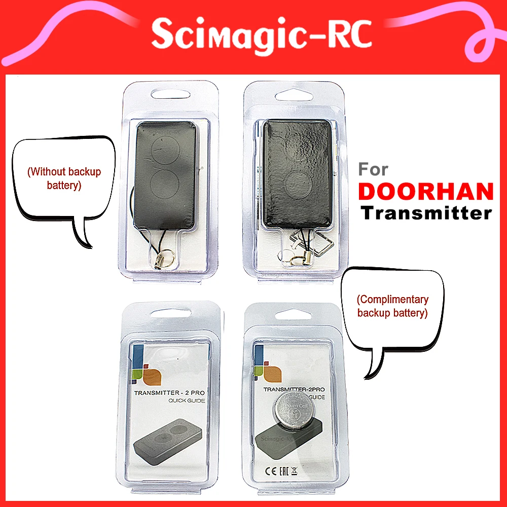 

20 Pieces for DOORHAN 433MHz Rolling Code Transmitter-2 /4 Pro 433.92MHz Garage Door Remote Control Barrier Keychain