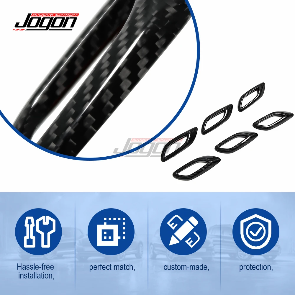 6Pcs Carbon Fiber For Maserati Levante Sport S 2016-2023 Exterior Car Side Fender Air Vent Intake Cover Sticker Trim Accessories - Image 6