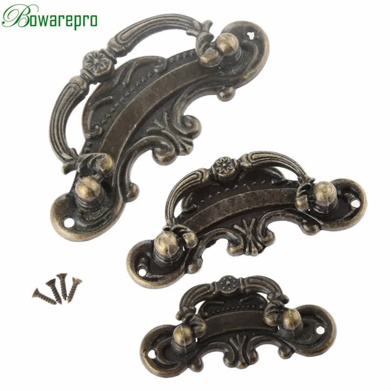 

bowarepro Antique Bronze Furniture Handle Vintage Drawer Cabinets Knobs and Handles Door Cupboard Handles Kitchen Handle Pulls