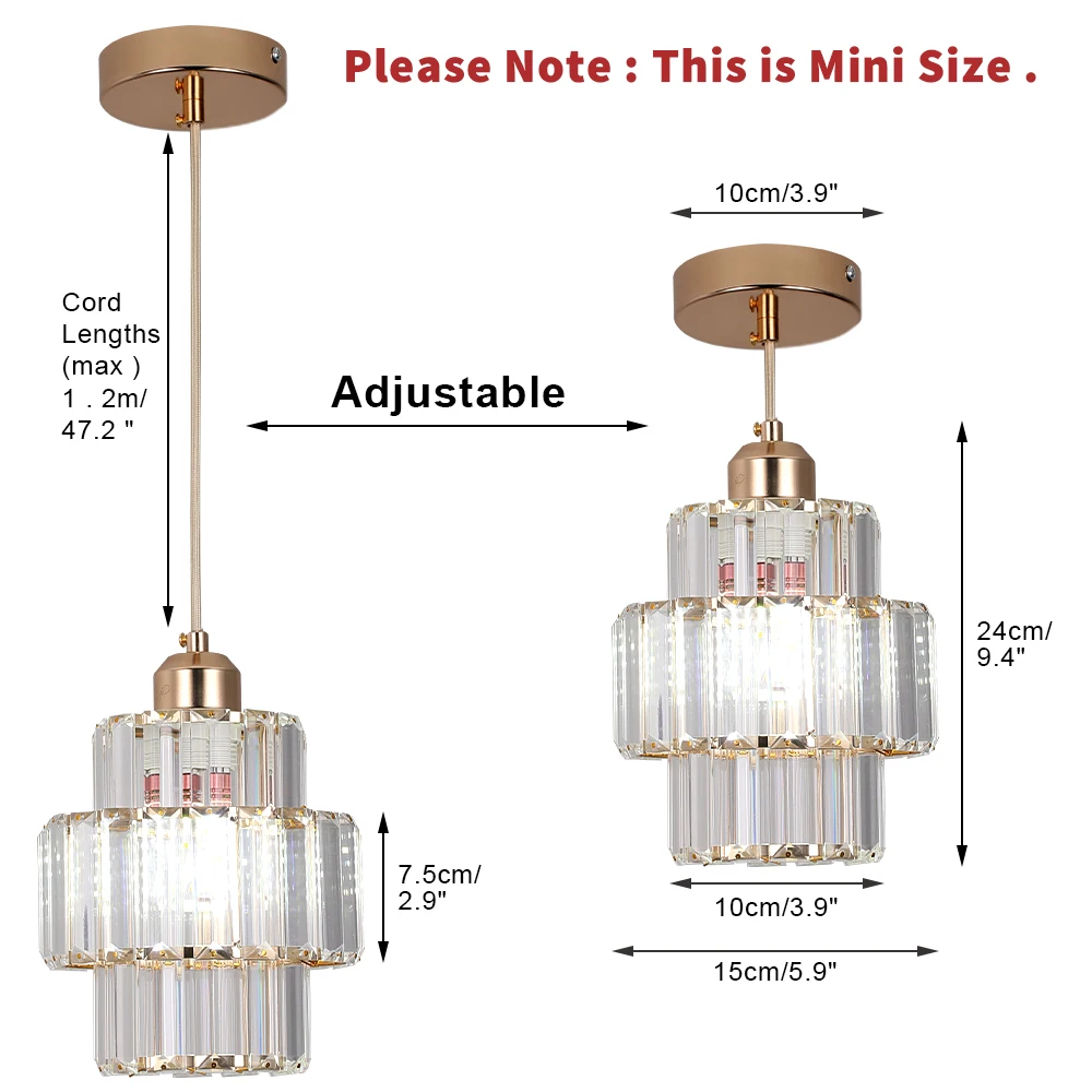Led Crystal Pendant Light Green Chandelier Modern Hanging Ceiling Lamp Fixture Aisle Dining Room Kitchen Island Retro Home Decor