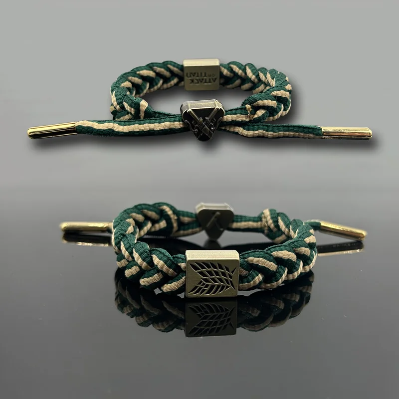 Новый голографический светоотражающий браслет Атака гигантского плетеного браслета Аллен Микаса Модный браслет индивидуальный браслет