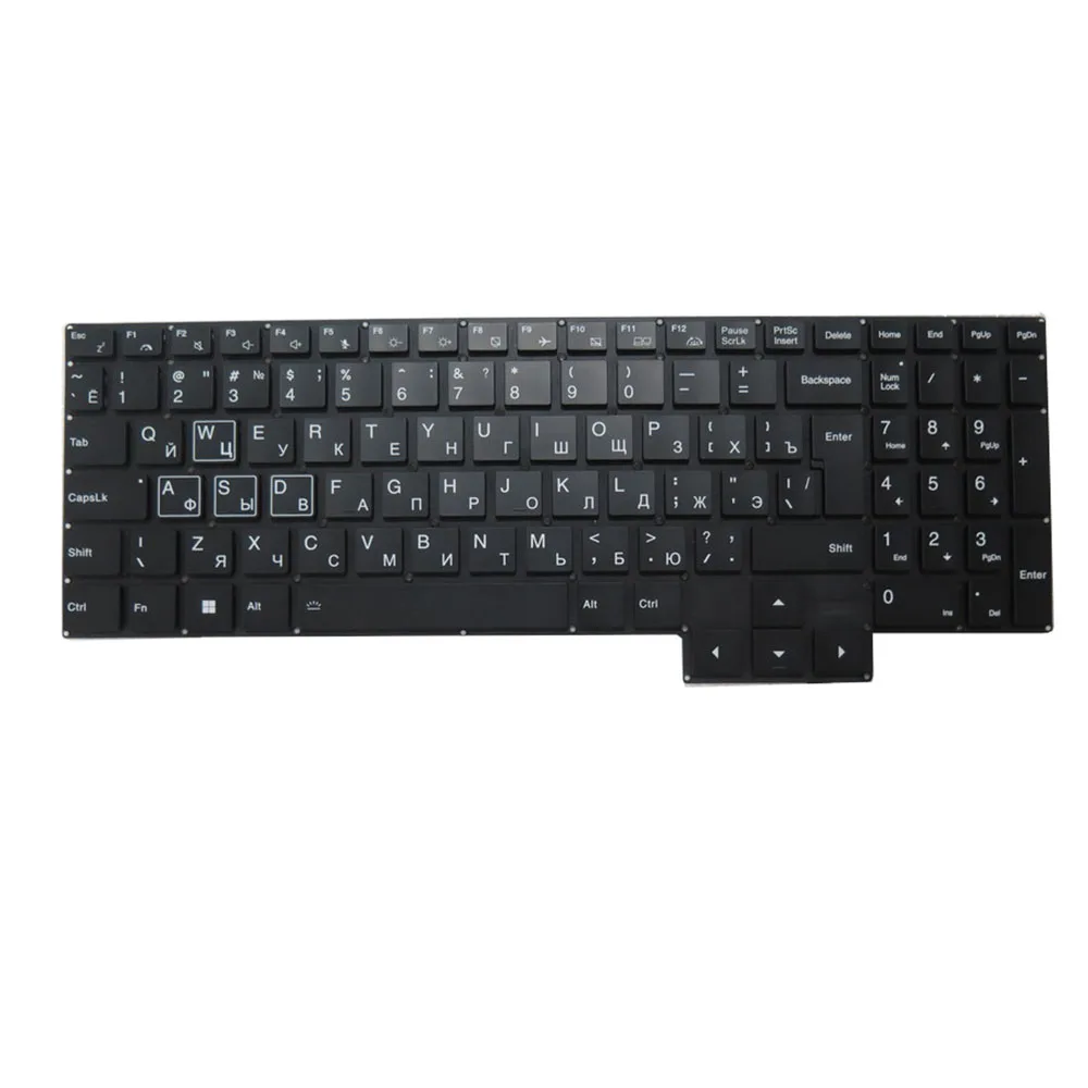 Laptop Keyboard For MACHENIKE Light 16 L16W United States US White/Black Without Frame With Backlit