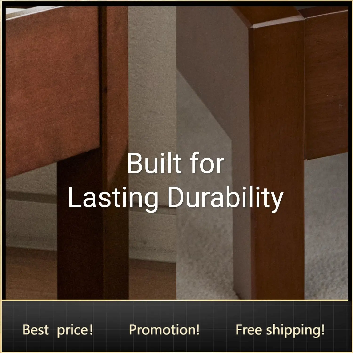 LIFEMENT Queen Bed Frame Signature Wood Platform, Noise Free, Under Bed Storage, No Box Spring Needed, Easy Assembly, Cherry