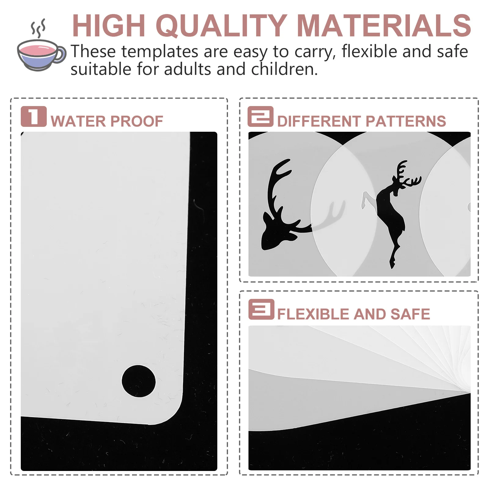 

24Pcs Coffee Stencils Christmas Cake Decorating Templates DIY Latte Art Baking Supplies Reusable Creative Milk Spray Patterns