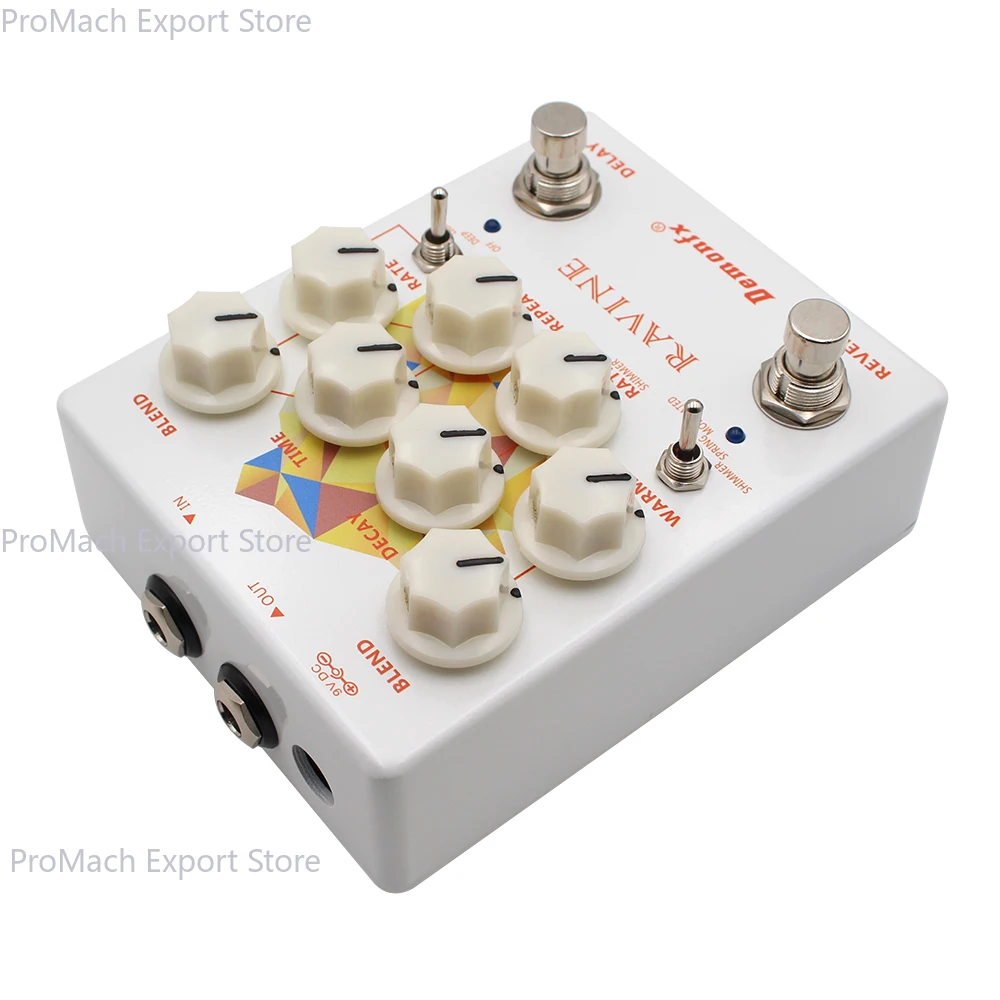 New Demonfx-RAVINE High Quality Guitar Effect Pedal REVERB Delay
