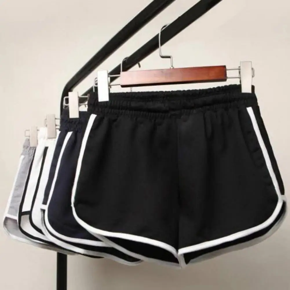 Koreaanse sportieve shorts met hoge taille Gestreepte sportshorts voor dames Casual afslankkort voor dames Zomermode