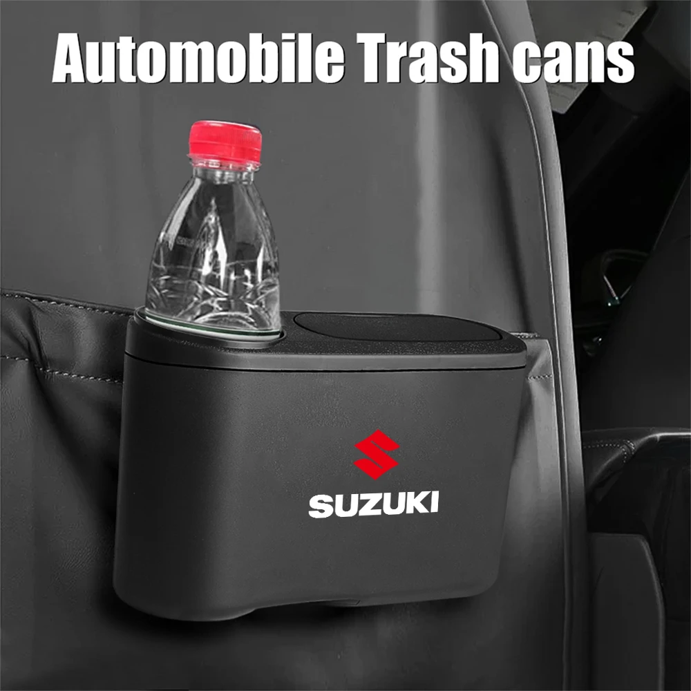 

1pc ABS Hanging Trash Bin Pressing Lid Garbage Box For Suzuki Swift SX4 Jimny Vitara Samurai Spacia Car Valve Core Accessories